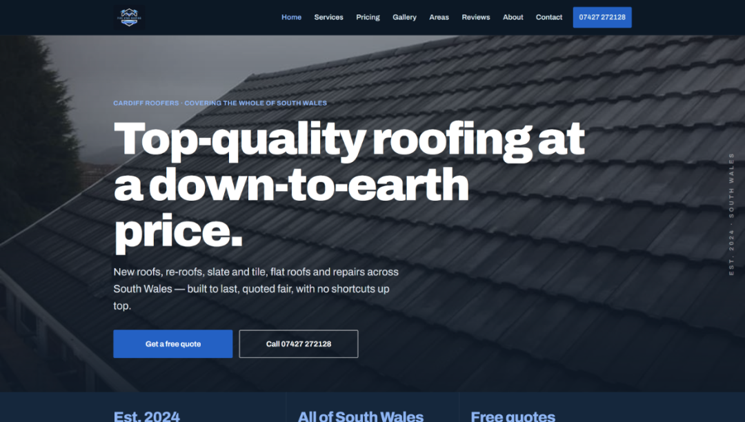 5 Star Roofing & Landscaping Ltd website screenshot